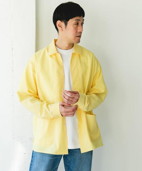 URBAN RESEARCH DOORS(アーバンリサーチドアーズ)の「『イージーケア/速乾/UVカット』クイックドライロングスリーブシャツカバーオール(カバーオール・メンズ・ネイビー/イエロー/ホワイト系その他/グリーン・LARGE/MEDIUM)」の18枚目の写真