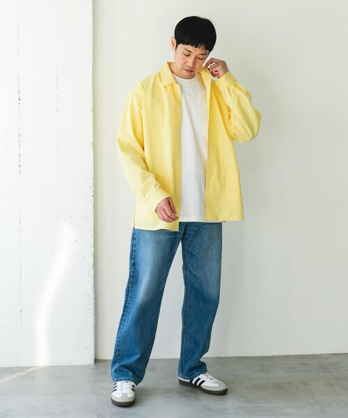 URBAN RESEARCH DOORS(アーバンリサーチドアーズ)の「『イージーケア/速乾/UVカット』クイックドライロングスリーブシャツカバーオール(カバーオール・メンズ・ネイビー/イエロー/ホワイト系その他/グリーン・LARGE/MEDIUM)」の21枚目の写真