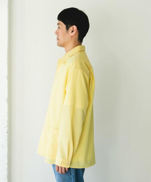 URBAN RESEARCH DOORS(アーバンリサーチドアーズ)の「『イージーケア/速乾/UVカット』クイックドライロングスリーブシャツカバーオール(カバーオール・メンズ・ネイビー/イエロー/ホワイト系その他/グリーン・LARGE/MEDIUM)」の22枚目の写真