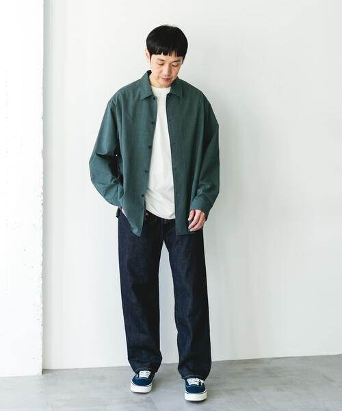 URBAN RESEARCH DOORS（アーバンリサーチドアーズ）の「『イージーケア/速乾/UVカット』クイックドライロングスリーブシャツカバーオール（カバーオール・メンズ・ネイビー/イエロー/ホワイト系その他/グリーン・LARGE/MEDIUM）」の10枚目の写真