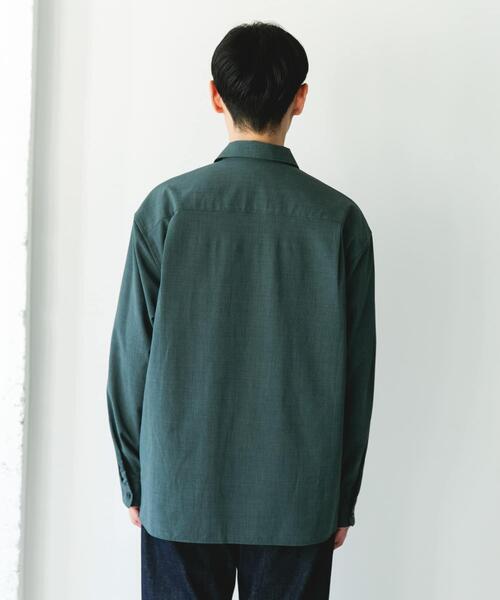 URBAN RESEARCH DOORS（アーバンリサーチドアーズ）の「『イージーケア/速乾/UVカット』クイックドライロングスリーブシャツカバーオール（カバーオール・メンズ・ネイビー/イエロー/ホワイト系その他/グリーン・LARGE/MEDIUM）」の14枚目の写真