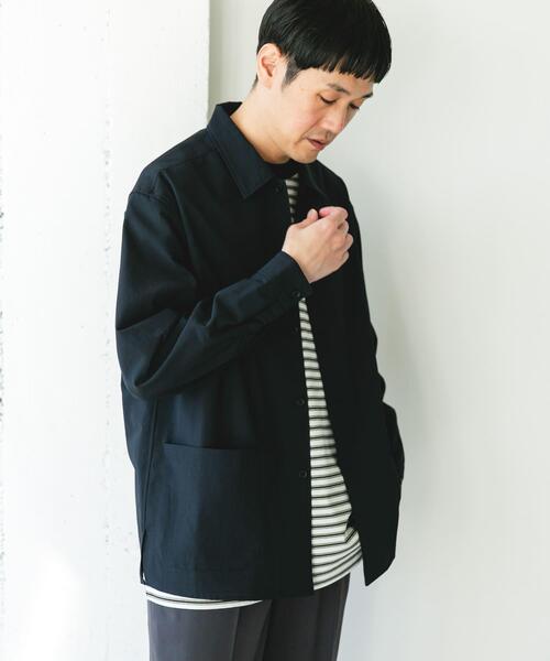 URBAN RESEARCH DOORS（アーバンリサーチドアーズ）の「『イージーケア/速乾/UVカット』クイックドライロングスリーブシャツカバーオール（カバーオール・メンズ・ネイビー/イエロー/ホワイト系その他/グリーン・LARGE/MEDIUM）」の20枚目の写真
