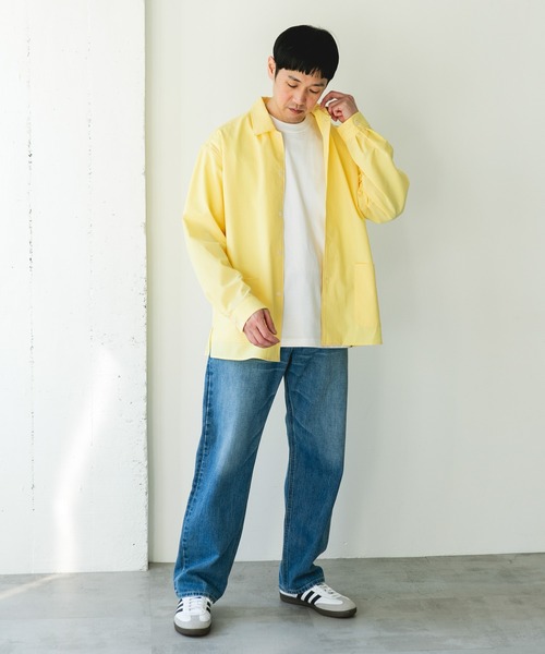 URBAN RESEARCH DOORS（アーバンリサーチドアーズ）の「『イージーケア/速乾/UVカット』クイックドライロングスリーブシャツカバーオール（カバーオール・メンズ・ネイビー/イエロー/ホワイト系その他/グリーン・LARGE/MEDIUM）」の11枚目の写真