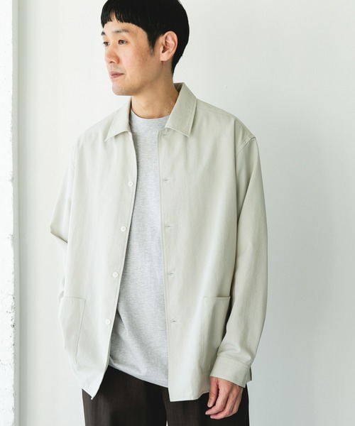 URBAN RESEARCH DOORS（アーバンリサーチドアーズ）の「『イージーケア/速乾/UVカット』クイックドライロングスリーブシャツカバーオール（カバーオール・メンズ・ネイビー/イエロー/ホワイト系その他/グリーン・LARGE/MEDIUM）」の13枚目の写真