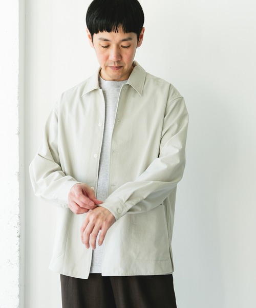 URBAN RESEARCH DOORS（アーバンリサーチドアーズ）の「『イージーケア/速乾/UVカット』クイックドライロングスリーブシャツカバーオール（カバーオール・メンズ・ネイビー/イエロー/ホワイト系その他/グリーン・LARGE/MEDIUM）」の15枚目の写真