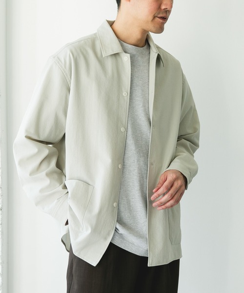 URBAN RESEARCH DOORS（アーバンリサーチドアーズ）の「『イージーケア/速乾/UVカット』クイックドライロングスリーブシャツカバーオール（カバーオール・メンズ・ネイビー/イエロー/ホワイト系その他/グリーン・LARGE/MEDIUM）」の16枚目の写真