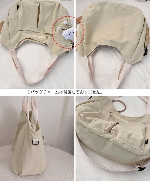 Miniministore(ミニミニストア)の「ナイロンショルダーバッグ大容量トート軽量(トートバッグ・レディース・ブラック/アイボリー/カーキ/キャメル・FREE)」の22枚目の写真