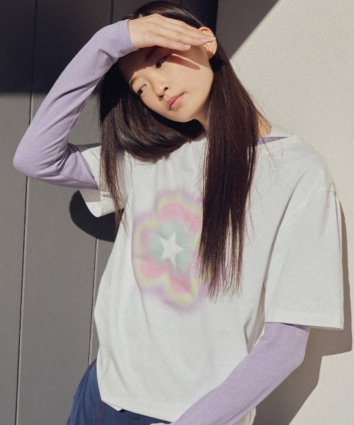 ROCKFISH WEATHERWEAR(ロックフィッシュウェザーウェア)の「CLOVER HALF SLEEVE T-SHIRT(Tシャツ/カットソー・レディース・ホワイト・S/M)」の1枚目の写真