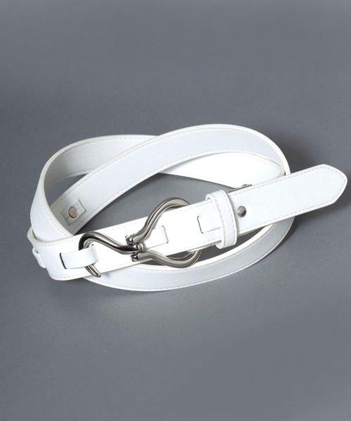 ANPAS（アンパス）の「30mm Faux Leather Hook Belt/フェイクレザーフックベルト 30㎜幅 メンズ レディース ユニセックス（ベルト・メンズ・ブラック/ブラウン/ホワイト・FREE）」の2枚目の写真