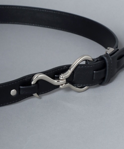 ANPAS(アンパス)の「30mm Faux Leather Hook Belt/フェイクレザーフックベルト 30㎜幅 メンズ レディース ユニセックス(ベルト・メンズ・ブラック/ブラウン/ホワイト・FREE)」の5枚目の写真