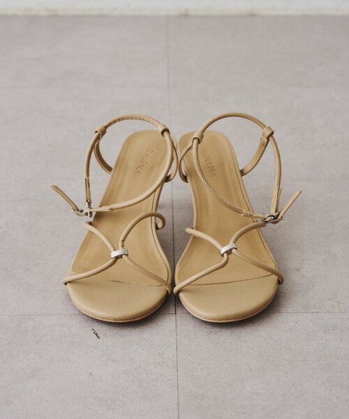 LOUNGEDRESS（ラウンジドレス）の「【GALENA/ガレナ】メタルポイントヒールサンダル（サンダル・レディース・ベージュ/ブラック・36/37/38）」の4枚目の写真