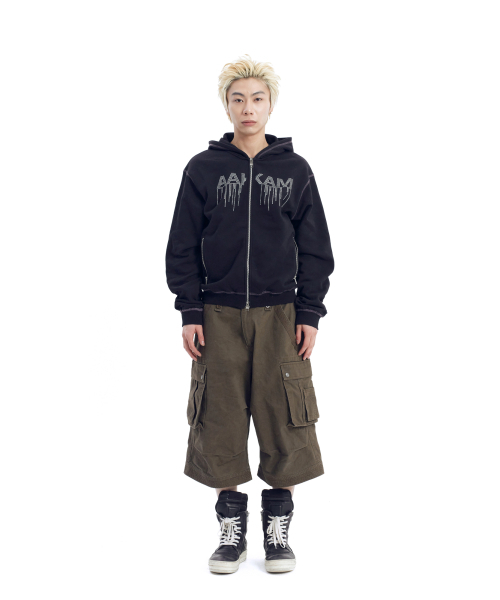 AAKAM(アーカム)の「AKM Rhinestone Zip-Up Hoodie (Black)(パーカー・レディース・その他・1/2)」の3枚目の写真