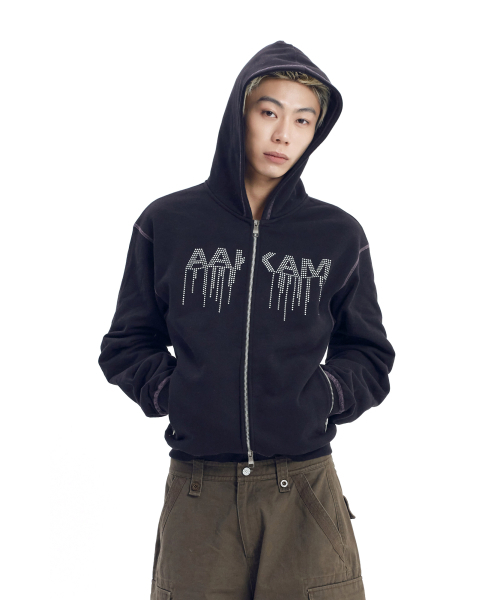 AAKAM(アーカム)の「AKM Rhinestone Zip-Up Hoodie (Black)(パーカー・レディース・その他・1/2)」の9枚目の写真