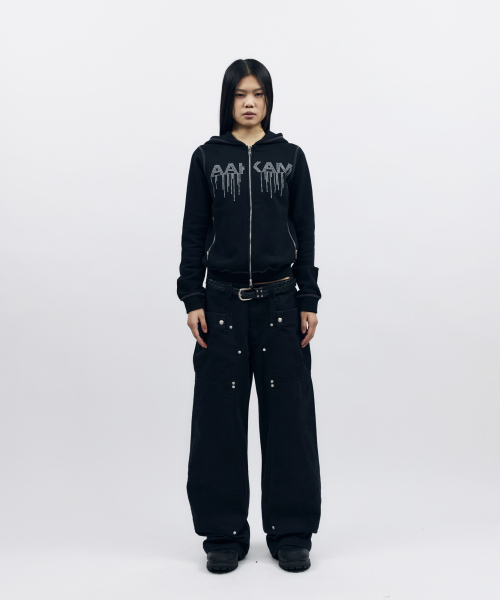 AAKAM(アーカム)の「AKM Rhinestone Zip-Up Hoodie (Black)(パーカー・レディース・その他・1/2)」の10枚目の写真