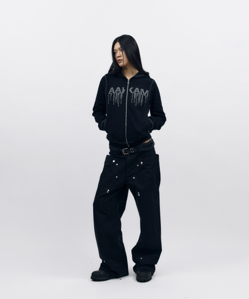AAKAM(アーカム)の「AKM Rhinestone Zip-Up Hoodie (Black)(パーカー・レディース・その他・1/2)」の13枚目の写真