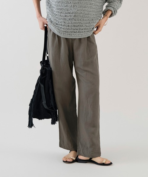 marmors（マルモア）の「【marmors】2タックイージーパンツ〈セットアップ対応〉（その他パンツ・レディース・ベージュ/カーキ/ブラウン・36）」の3枚目の写真