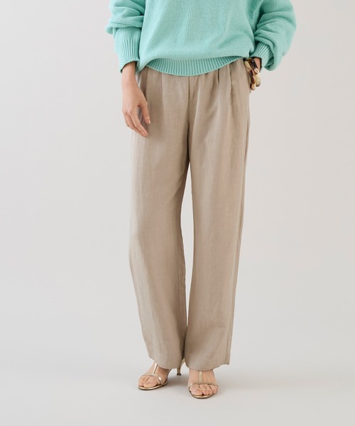 marmors（マルモア）の「【marmors】2タックイージーパンツ〈セットアップ対応〉（その他パンツ・レディース・ベージュ/カーキ/ブラウン・36）」の4枚目の写真