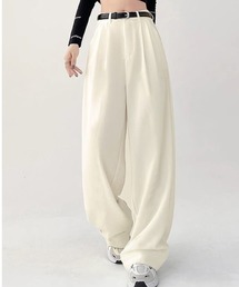 Lips（リップス）の「ツータックワイドレッグパンツ/ターンアップボトムス（スラックス）」