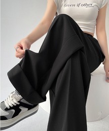 Lips（リップス）の「ツータックワイドレッグパンツ/ターンアップボトムス（スラックス）」