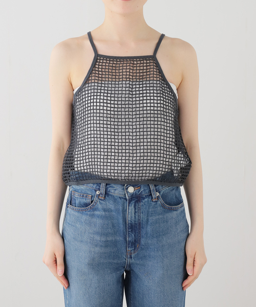 JANE SMITH / JOHN SMITH(ジェーンスミスジョンスミス)の「【JANE SMITH/ジェーンスミス】SQUARE MESH CAMISOLE:キャミソール(キャミソール・レディース・ベージュ/チャコールグレー・38)」の12枚目の写真