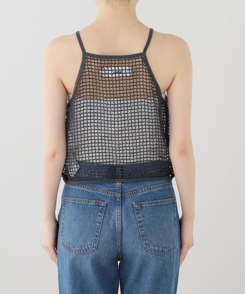 JANE SMITH / JOHN SMITH(ジェーンスミスジョンスミス)の「【JANE SMITH/ジェーンスミス】SQUARE MESH CAMISOLE:キャミソール(キャミソール・レディース・ベージュ/チャコールグレー・38)」の10枚目の写真