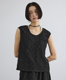 SALON adam et rope' | Cafissiチョーカー付きノースリーブプルオーバー / セットアップ対応(その他トップス)