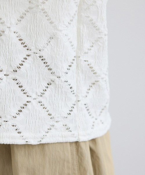 SALON adam et rope'（サロン アダム エ ロペ）の「Cafissiチョーカー付きノースリーブプルオーバー / セットアップ対応（その他トップス・レディース・オフホワイト/ブラック・FREE）」の17枚目の写真