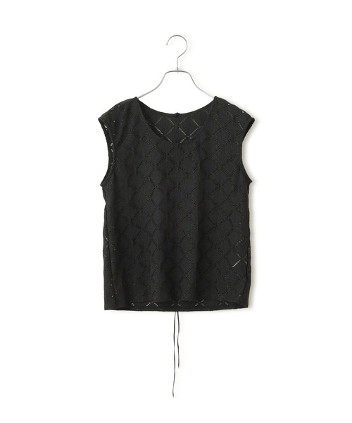 SALON adam et rope'（サロン アダム エ ロペ）の「Cafissiチョーカー付きノースリーブプルオーバー / セットアップ対応（その他トップス・レディース・オフホワイト/ブラック・FREE）」の19枚目の写真