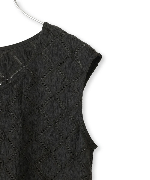 SALON adam et rope'（サロン アダム エ ロペ）の「Cafissiチョーカー付きノースリーブプルオーバー / セットアップ対応（その他トップス・レディース・オフホワイト/ブラック・FREE）」の21枚目の写真