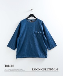 TAION（タイオン）の「【TAION(タイオン)】〈ユニセックス〉ノンダウン ミリタリー 七分袖 カットソー（Tシャツ/カットソー）」