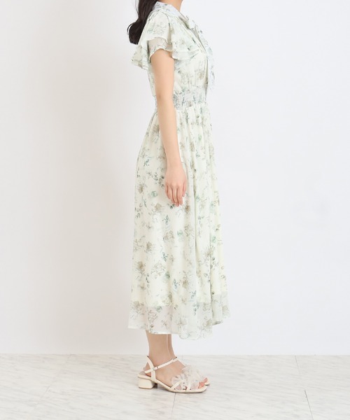 ASTORIA ODIER(アストリアオディール)の「花柄リボンタイワンピース(ワンピース・レディース・ベージュ/ラベンダー・SMALL/MEDIUM)」の17枚目の写真