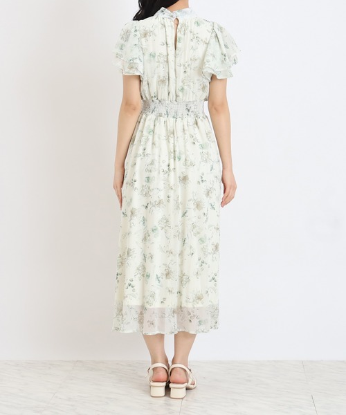 ASTORIA ODIER(アストリアオディール)の「花柄リボンタイワンピース(ワンピース・レディース・ベージュ/ラベンダー・SMALL/MEDIUM)」の18枚目の写真