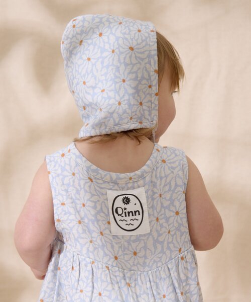 CIAOPANIC TYPY（チャオパニックティピー）の「【BABY】【Qinn】ダブルガーゼボンネット綿100％（その他ベビーウェア・キッズ・ホワイト/サックスブルー/ブラウン・ONE SIZE）」の4枚目の写真