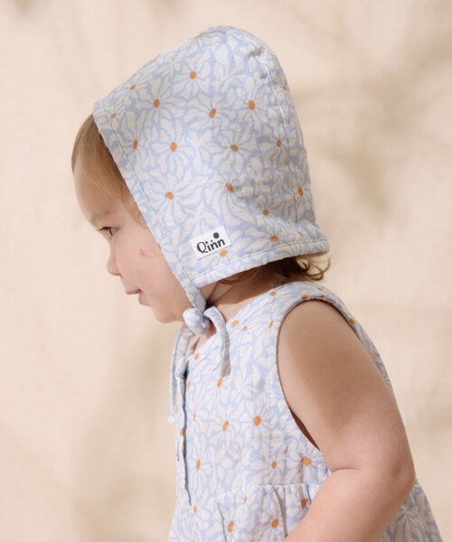 CIAOPANIC TYPY（チャオパニックティピー）の「【BABY】【Qinn】ダブルガーゼボンネット綿100％（その他ベビーウェア・キッズ・ホワイト/サックスブルー/ブラウン・ONE SIZE）」の5枚目の写真