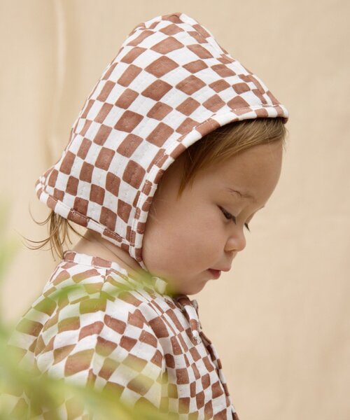 CIAOPANIC TYPY（チャオパニックティピー）の「【BABY】【Qinn】ダブルガーゼボンネット綿100％（その他ベビーウェア・キッズ・ホワイト/サックスブルー/ブラウン・ONE SIZE）」の8枚目の写真