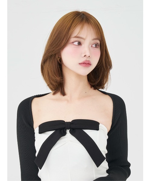 Darich ニットボレロリボンベアトップス WHT 新品未使用】Darich ニットボレロリボンベアトップス WHT - メルカリ
