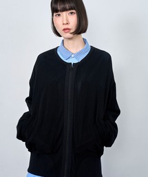 Nora Lily（ノラリリー）の「【Nora Lily】Shadow Mesh Crew Neck Zip Blouson（ブルゾン）」