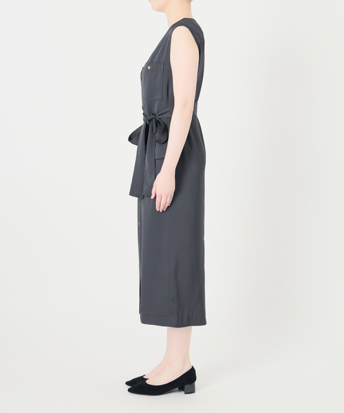 La TOTALITE（ラトータリテ）の「【洗える】ジレ2WAYワンピース（ワンピース・レディース・ホワイト/チャコールグレー・38/36）」の15枚目の写真