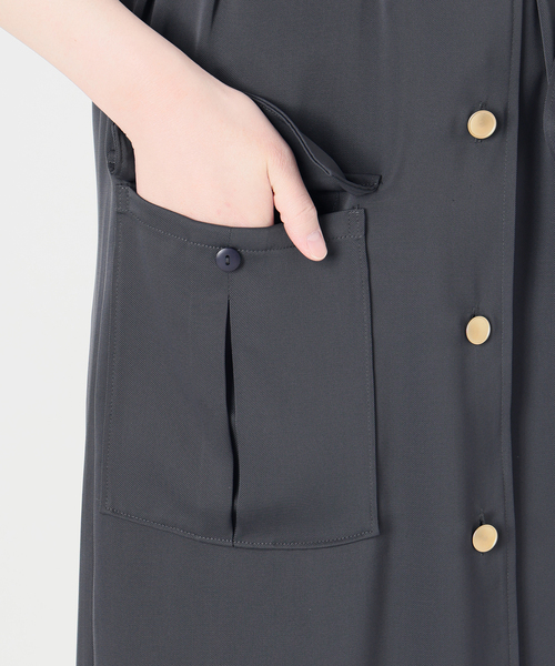 La TOTALITE（ラトータリテ）の「【洗える】ジレ2WAYワンピース（ワンピース・レディース・ホワイト/チャコールグレー・38/36）」の20枚目の写真