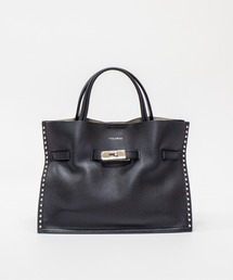 VIOLAd'ORO（ヴィオラドーロ）の「【VIOLAd'ORO/ヴィオラドーロ】スタッズ付きトートバッグ　Ｍサイズ（トートバッグ）」