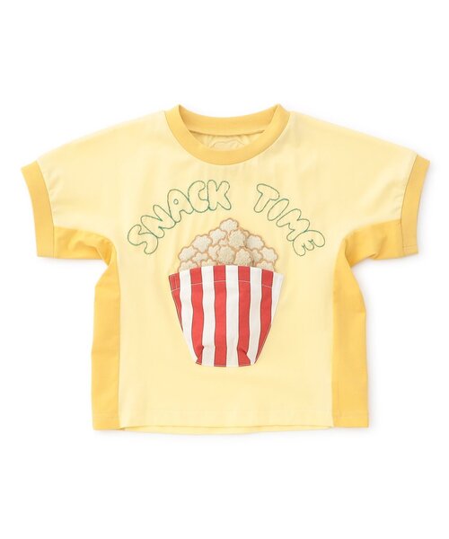 BIT'Z(ビッツ)の「【接触冷感/知育】スナックタイム仕掛け半袖Tシャツ(Tシャツ/カットソー・キッズ・マスタード/ターコイズブルー・120/110/100/95/90/80)」の1枚目の写真