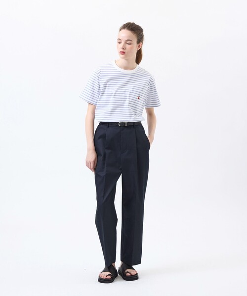 MACKINTOSH PHILOSOPHY(マッキントッシュ フィロソフィー)の「バッキンガムベア バスクボーダーポケTシャツ(Tシャツ/カットソー・レディース・ブルー系その他3/グレー系その他/ブルー・38)」の5枚目の写真