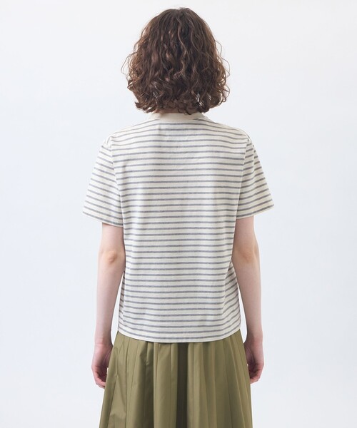MACKINTOSH PHILOSOPHY(マッキントッシュ フィロソフィー)の「バッキンガムベア バスクボーダーポケTシャツ(Tシャツ/カットソー・レディース・ブルー系その他3/グレー系その他/ブルー・38)」の9枚目の写真