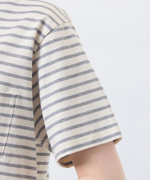 MACKINTOSH PHILOSOPHY(マッキントッシュ フィロソフィー)の「バッキンガムベア バスクボーダーポケTシャツ(Tシャツ/カットソー・レディース・ブルー系その他3/グレー系その他/ブルー・38)」の10枚目の写真