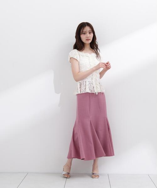 PROPORTION BODY DRESSING（プロポーションボディドレッシング）の「【小さめサイズあり】【青島心さん着用】ハイウエストマーメイドスカート / 1216120501（スカート・レディース・グレー/グリーン/ピンク/イエロー・MEDIUM/P/S/PSS/SMALL）」の4枚目の写真