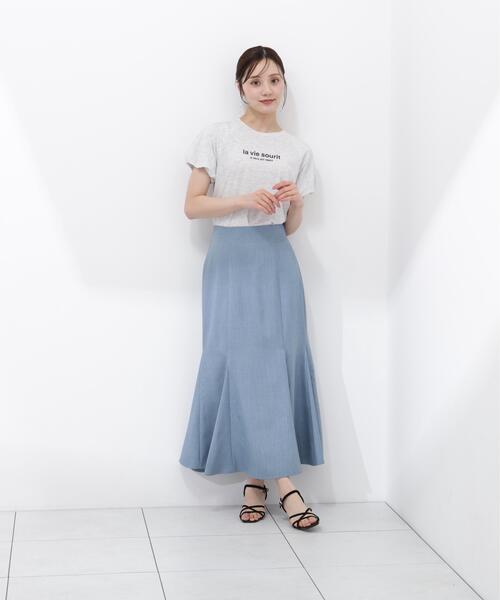 PROPORTION BODY DRESSING（プロポーションボディドレッシング）の「【小さめサイズあり】【青島心さん着用】ハイウエストマーメイドスカート / 1216120501（スカート・レディース・グレー/グリーン/ピンク/イエロー・MEDIUM/P/S/PSS/SMALL）」の3枚目の写真