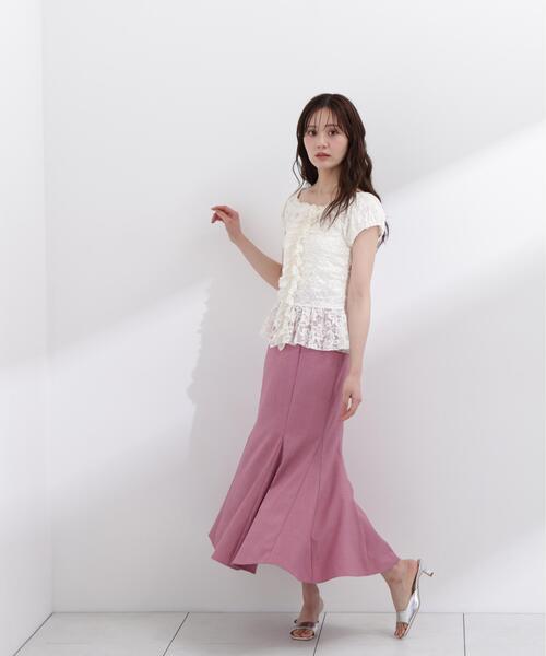 PROPORTION BODY DRESSING（プロポーションボディドレッシング）の「【小さめサイズあり】【青島心さん着用】ハイウエストマーメイドスカート / 1216120501（スカート・レディース・グレー/グリーン/ピンク/イエロー・MEDIUM/P/S/PSS/SMALL）」の20枚目の写真