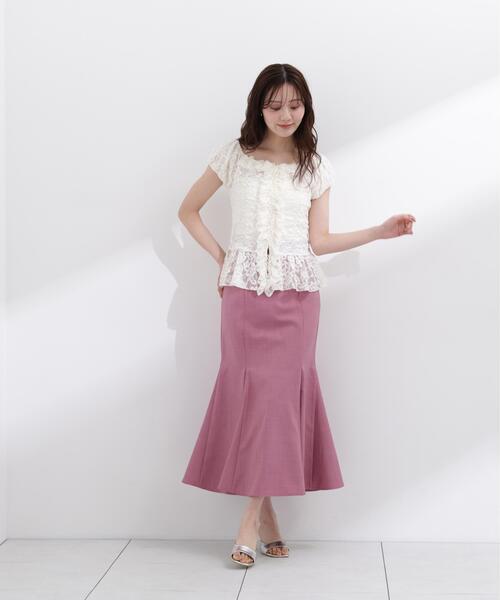 PROPORTION BODY DRESSING（プロポーションボディドレッシング）の「【小さめサイズあり】【青島心さん着用】ハイウエストマーメイドスカート / 1216120501（スカート・レディース・グレー/グリーン/ピンク/イエロー・MEDIUM/P/S/PSS/SMALL）」の21枚目の写真