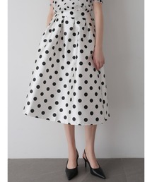 VOLUME FLARE DOT SKIRT