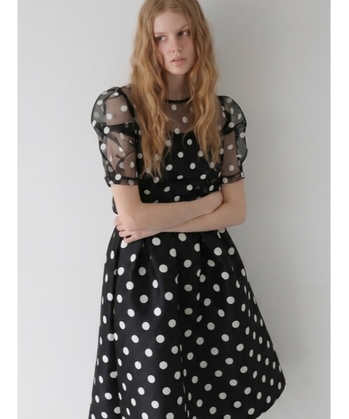 AMOMMA(アモマ)の「VOLUME FLARE DOT SKIRT(スカート・レディース・アイボリー/ブラック・FREE)」の15枚目の写真